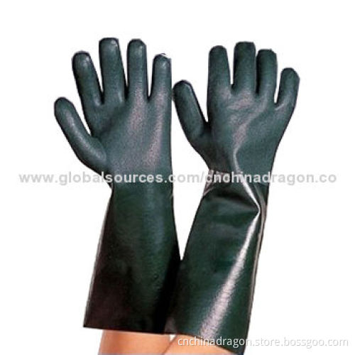 Coated Gloves with 45cm Length, Jersey Liner